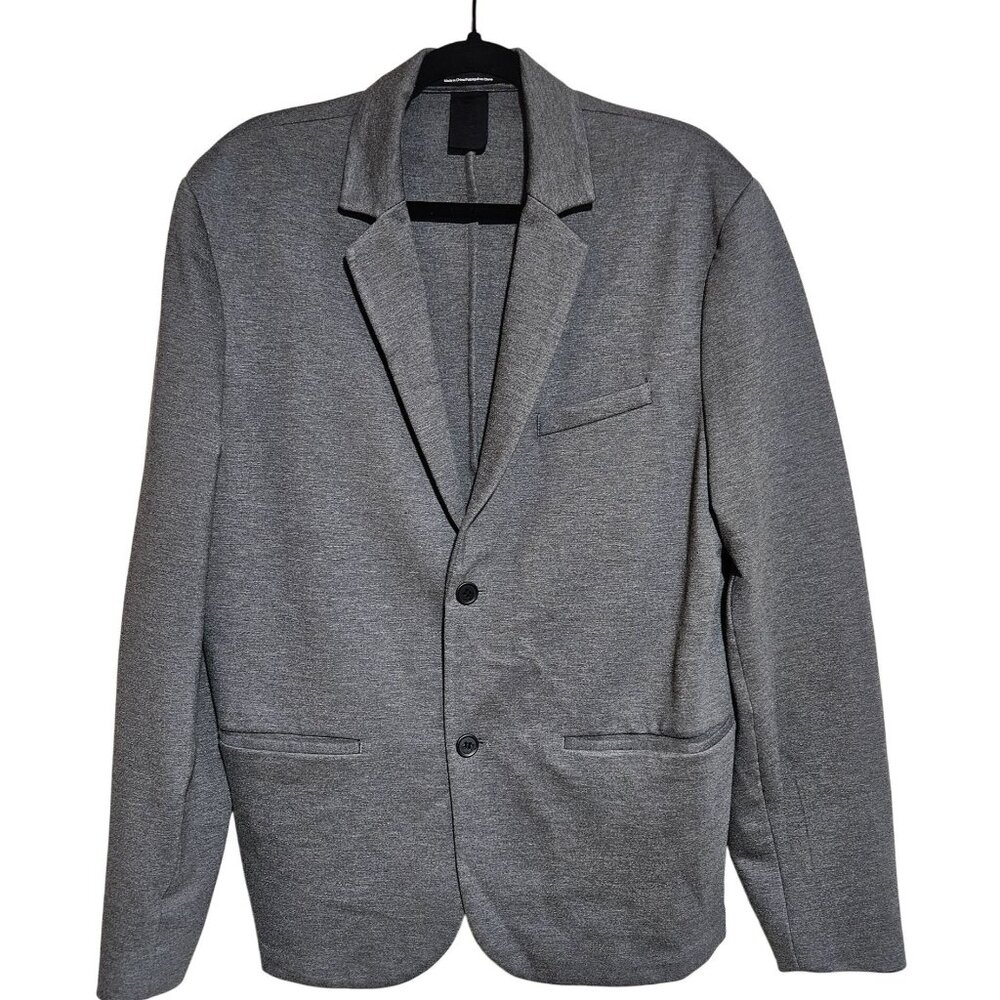46R Mens Grey Blazer Jacket H&M Slim Fit Button  Stylish Design Lightweight